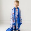 Blue Stars & Stripes Triple-Layer Bamboo Viscose Large Cloud Blanket from Little Sleepies