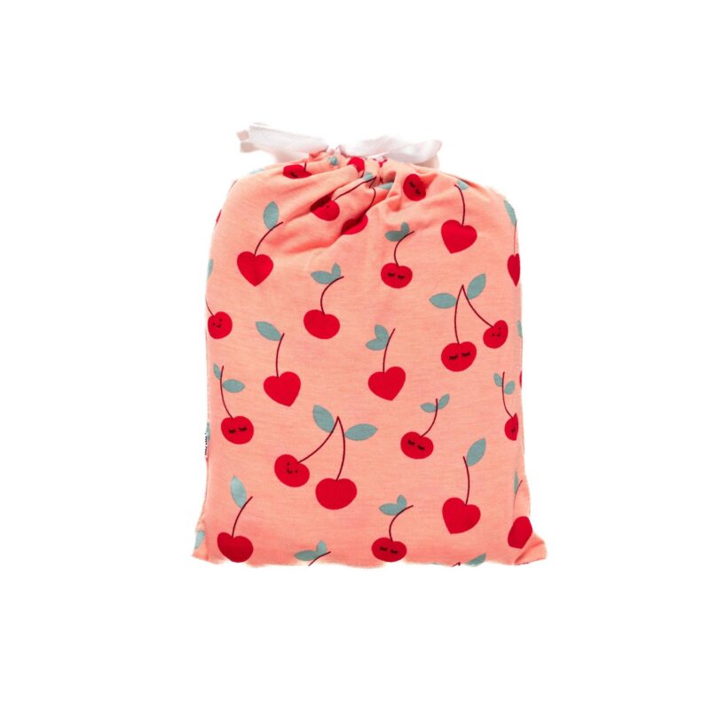 Cherry on Top Bamboo Viscose Fitted Crib Sheet made by Little Sleepies
