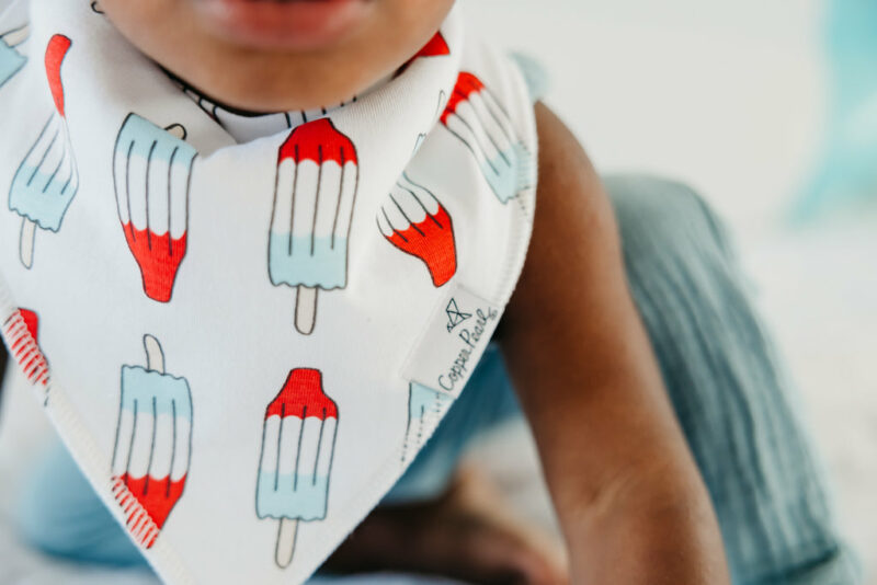 Spangled Baby Bandana Bib Set 4-Pack made by Copper Pearl