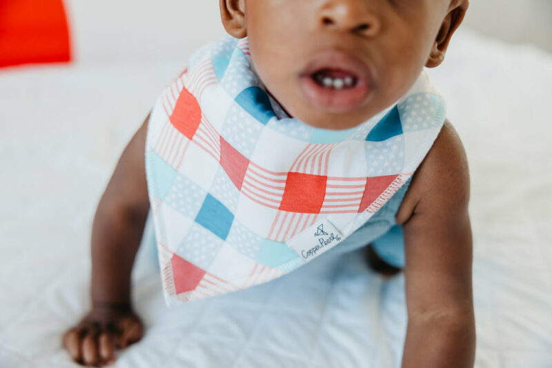 Copper Pearl Spangled Baby Bandana Bib Set 4-Pack Feeding