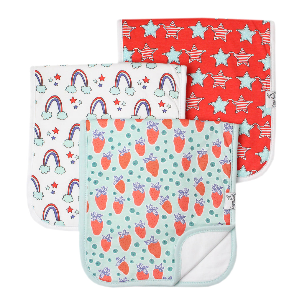 Copper Pearl Liberty Burp Cloth Set 3-Pack