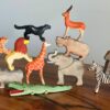 PoppyBaby Co Safari Animals Wooden Figurine Set of 11