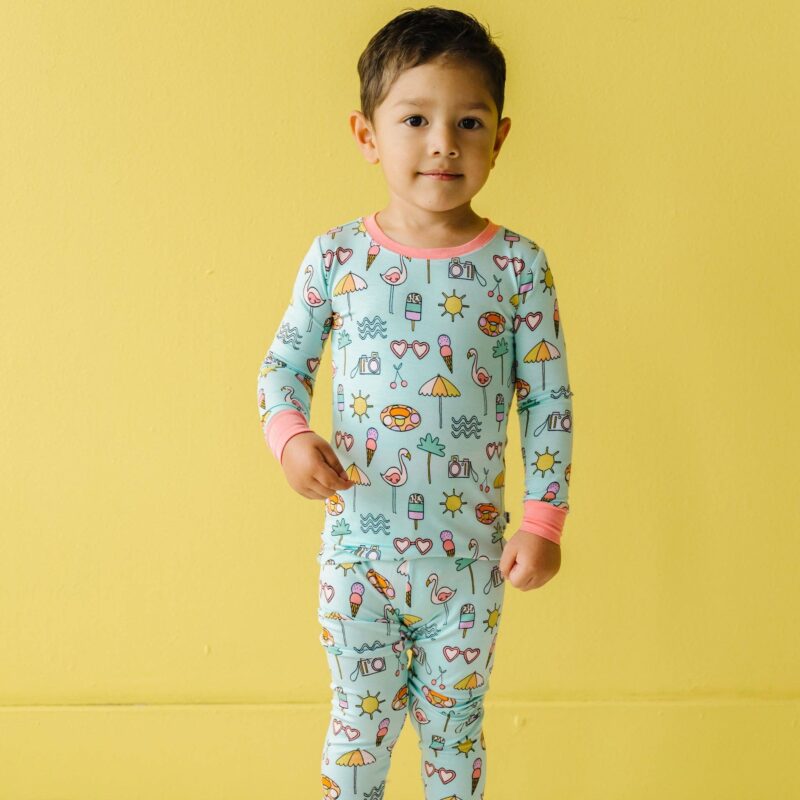 Pool Party Two-Piece Bamboo Viscose Pajama Set Pool Party Two-Piece Bamboo Viscose Pajama Set