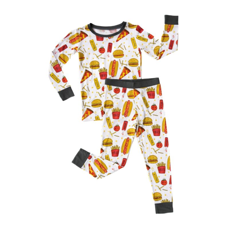 Fast Foodie Two-Piece Bamboo Viscose Pajama Set