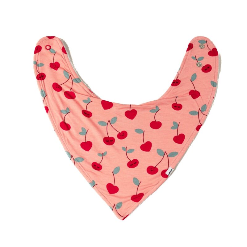 Little Sleepies Cherry on Top Bamboo Viscose Bandana Bib