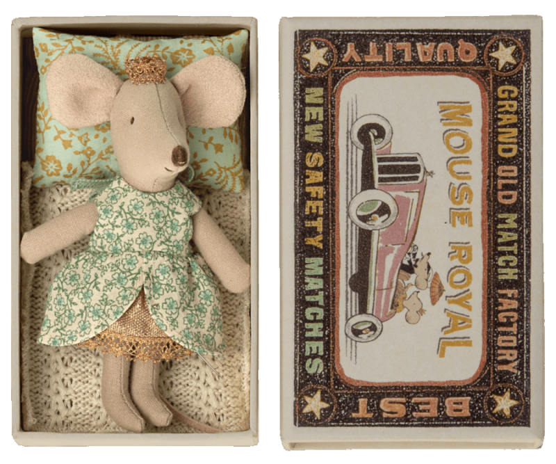 Princess Little Sister Mouse in Matchbox made by Maileg