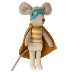 Maileg Super Hero Little Brother Mouse in Matchbox
