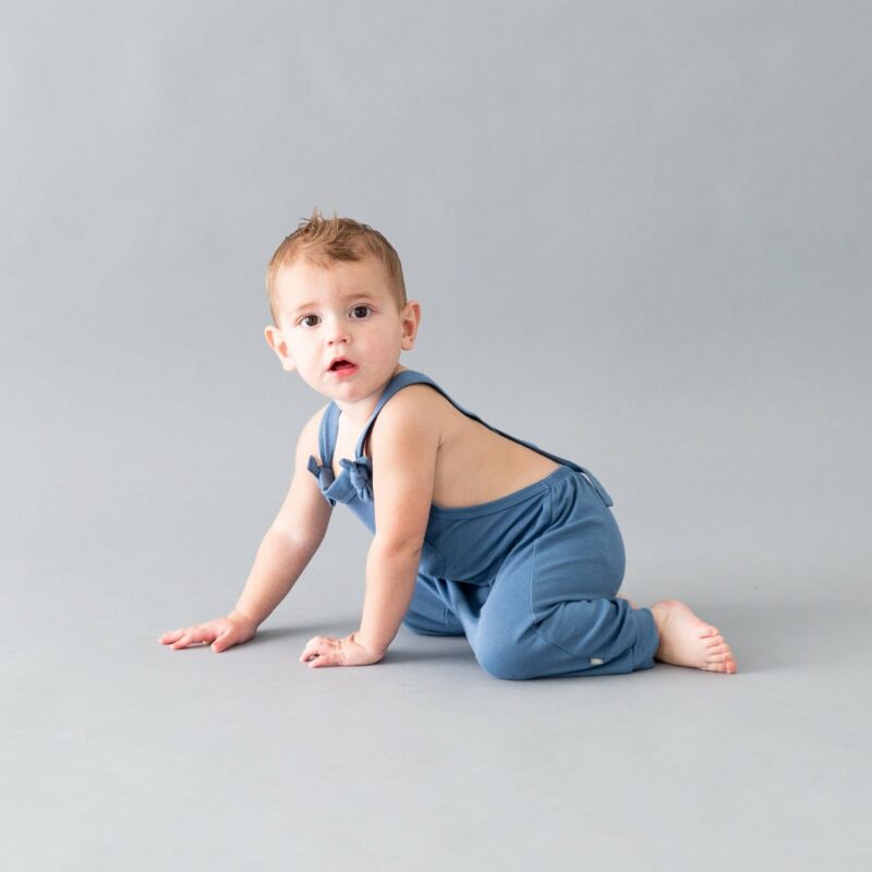 Bamboo Jersey Overall in Steel available at Blossom