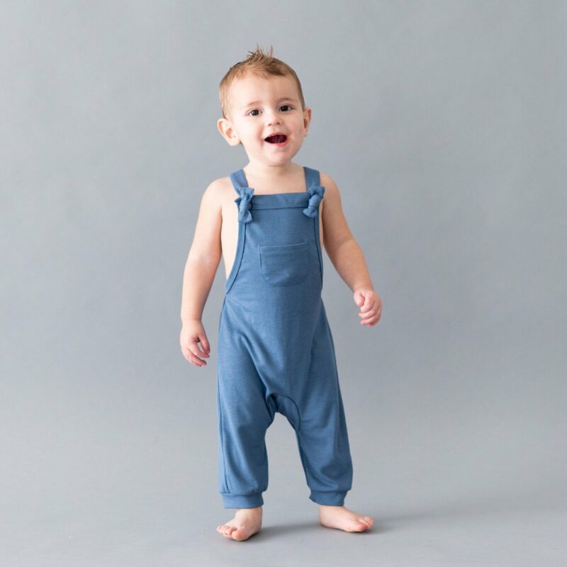 Kyte BABY Bamboo Jersey Overall in Steel