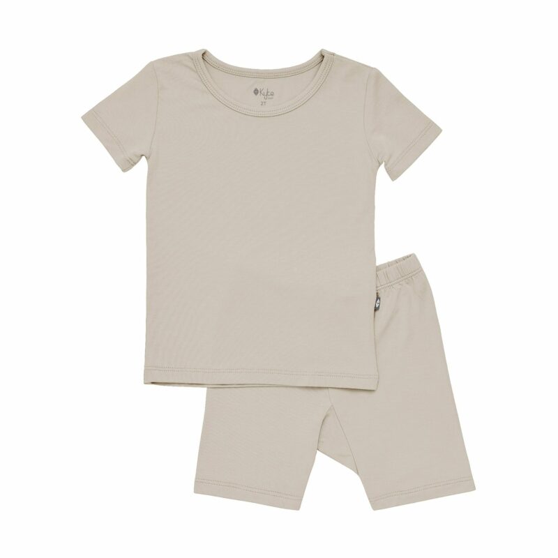 Kyte BABY Short Sleeve Toddler Pajama Set in Khaki
