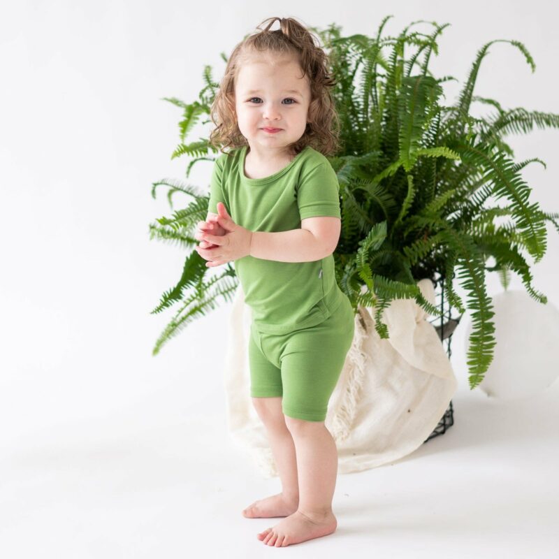 Short Sleeve Toddler Pajama Set in Palm from Kyte BABY