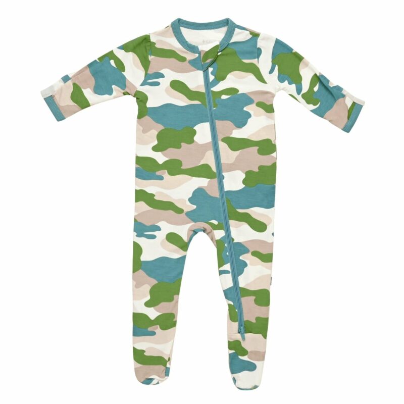 Zippered Footie in Camo from Kyte BABY