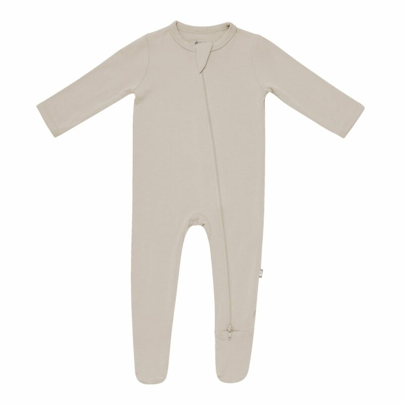 Kyte BABY Zippered Footie in Khaki