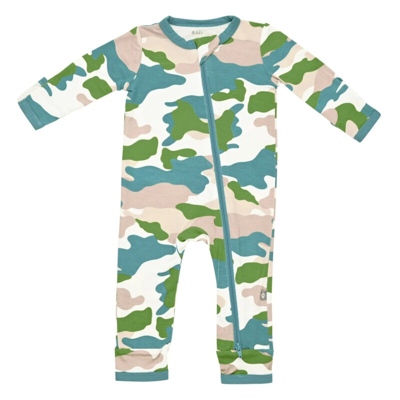 Kyte BABY Zippered Romper in Summer Camo
