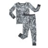 Gray Marble Swirl Two-Piece Bamboo Viscose Pajama Set