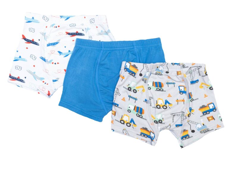 macaron + me Little Diggers & Planes Bamboo Viscose Boxer 3-Pack Bundle