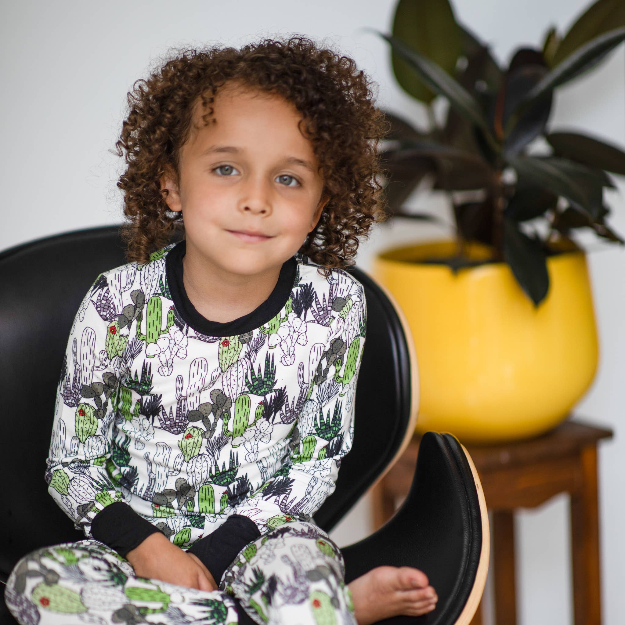 Peregrine Kidswear Cactus Bamboo Viscose Two-Piece Pajama Set
