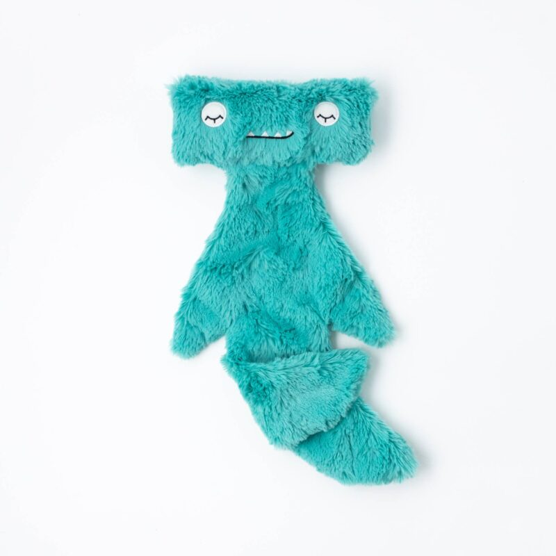 Turquoise Hammerhead Snuggler and Board Book Bundle made by Slumberkins