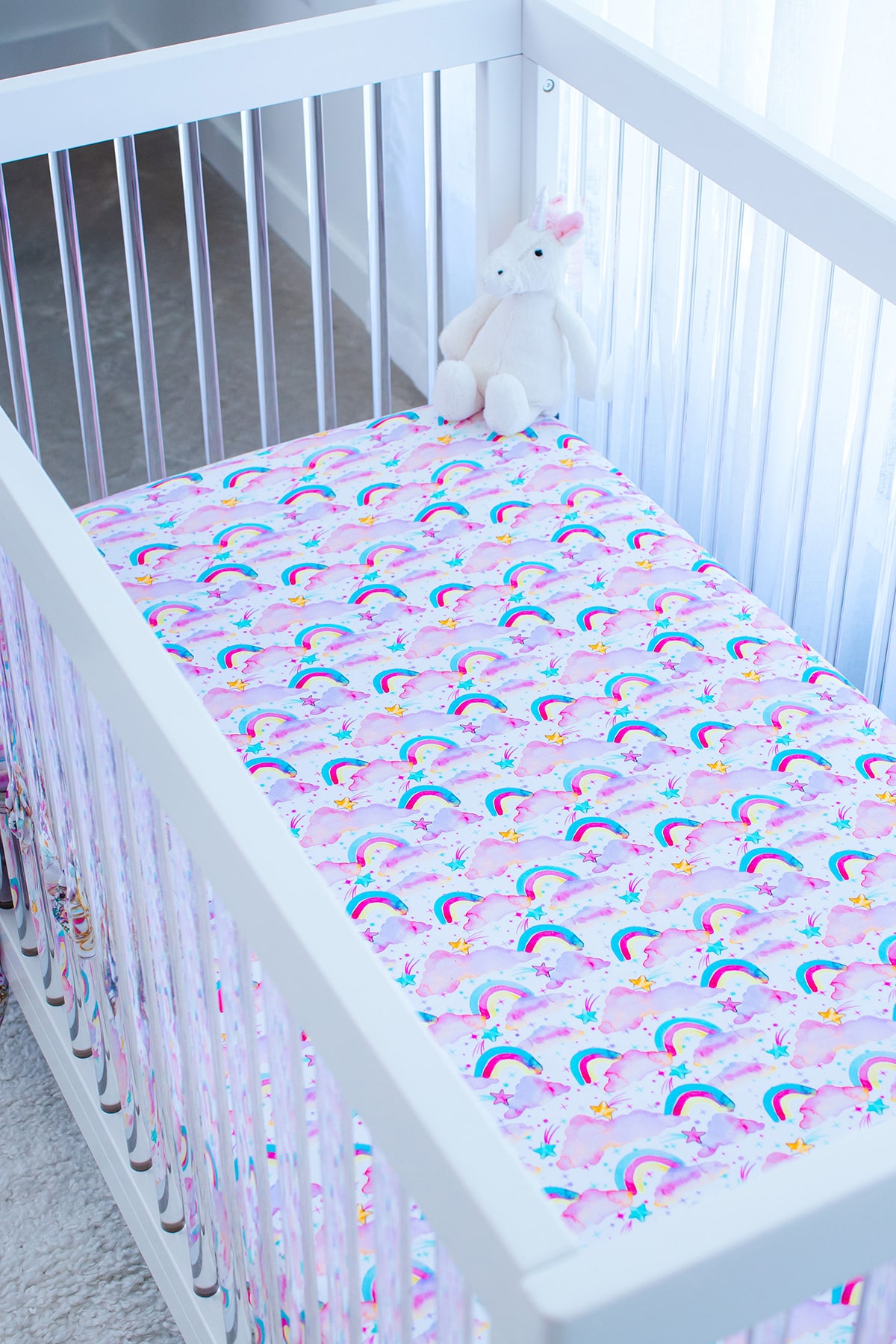 Birdie Bean Penelope Bamboo Viscose Crib Sheet Blossom