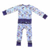 Lavender Bamboo Viscose Ruffle Convertible Footie from Laree + Co
