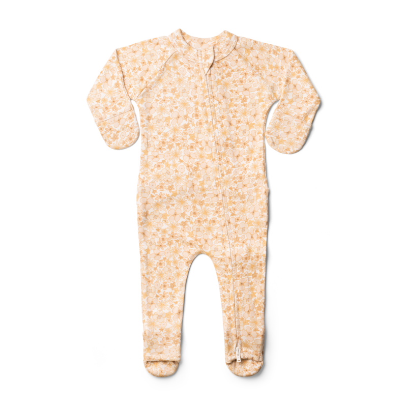 Wildflowers Bamboo Organic Cotton Footie available at Blossom