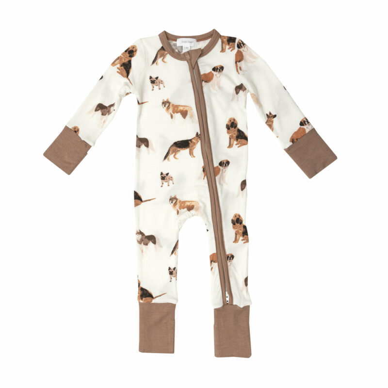 Angel Dear Big Dogs Bamboo Viscose Zipper Romper