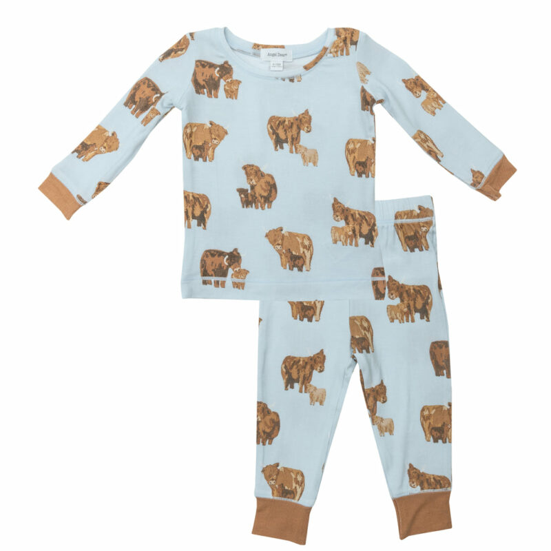 Angel Dear Highland Cattle Bamboo Viscose Loungewear Set