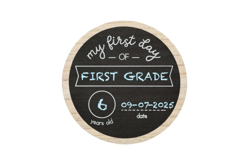 Kate & Milo First & Last Day of School Wooden Chalkboard Sign