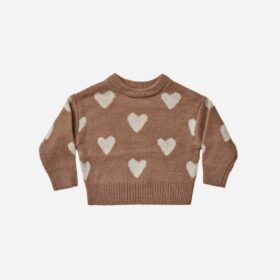 Rylee+Cru Knit Pullover in Hearts