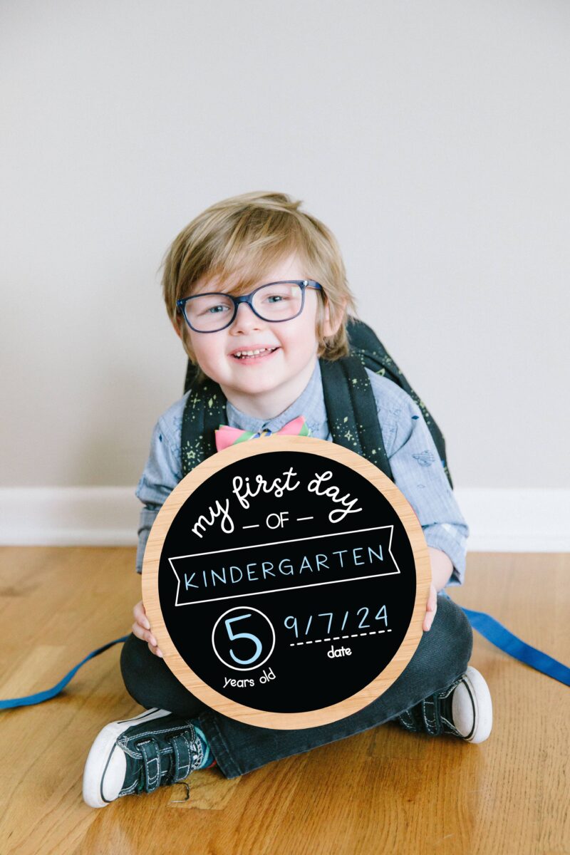 First & Last Day of School Wooden Chalkboard Sign from Kate & Milo