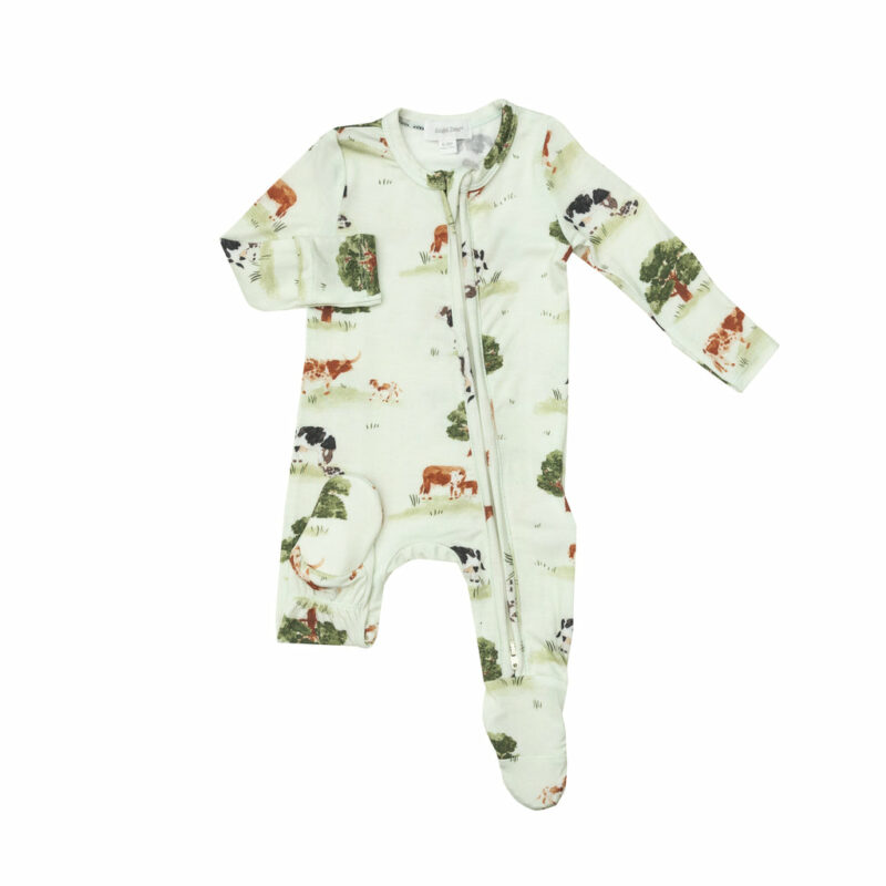Angel Dear Cows Bamboo Viscose Footie Angel Dear Cows Bamboo Viscose Footie
