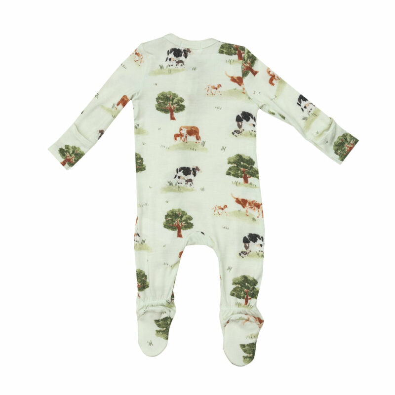 Cows Bamboo Viscose Footie from Angel Dear