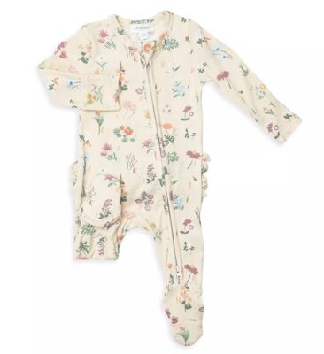 This Must Be Love Bamboo Ruffle Footie