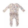 Ditsy Dino Bamboo Viscose Ruffle Footie from Angel Dear