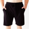 Dream Jamms Black Men's Bamboo Viscose Sleep Shorts