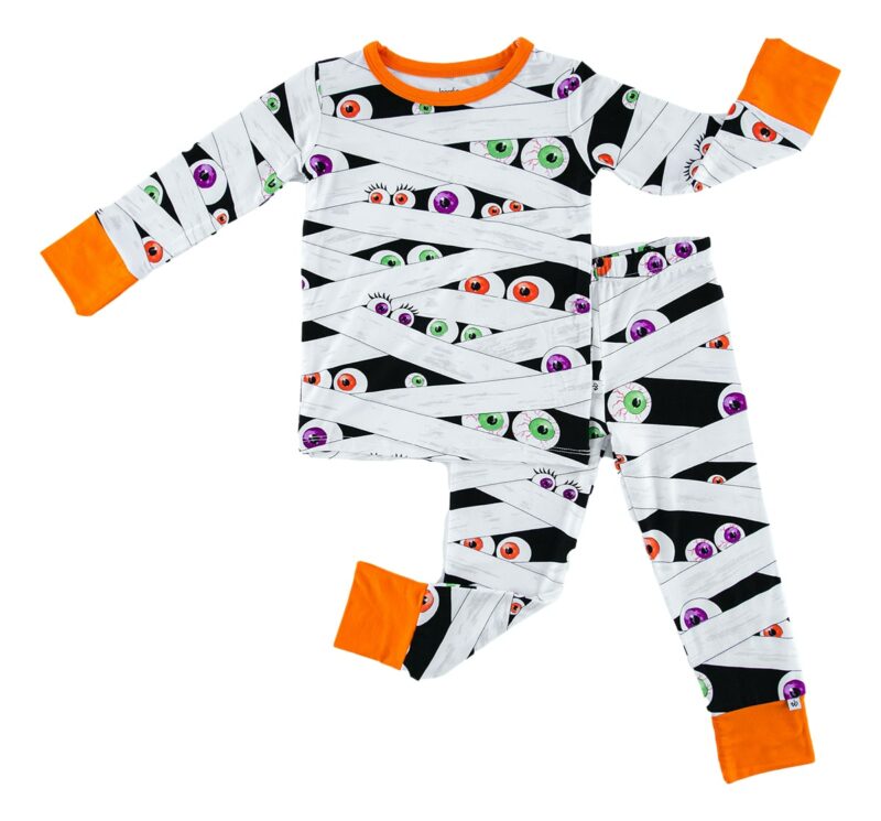 Birdie Bean Bates Bamboo Viscose Glow in the Dark Pajama Set Halloween