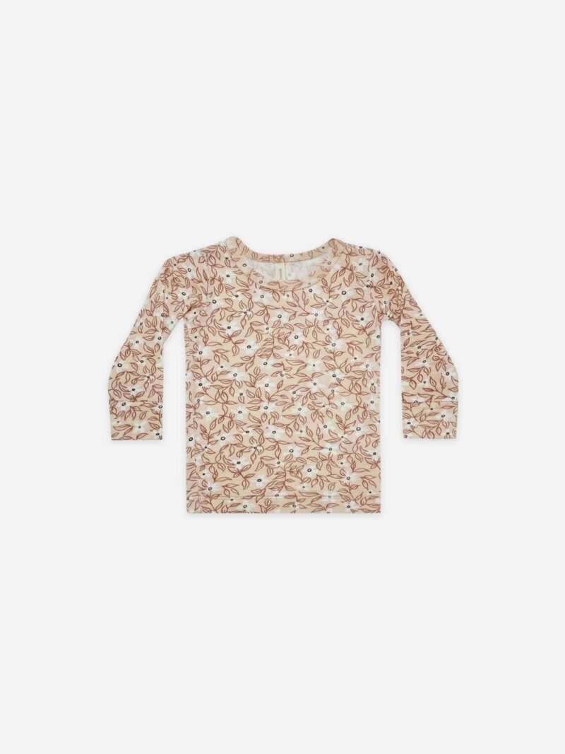 Quincy Mae Bamboo Long Sleeve Tee in Blossom