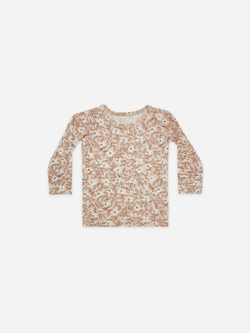 Quincy Mae Bamboo Long Sleeve Tee in Blossom