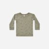 Quincy Mae Bamboo Long Sleeve Tee in Geo