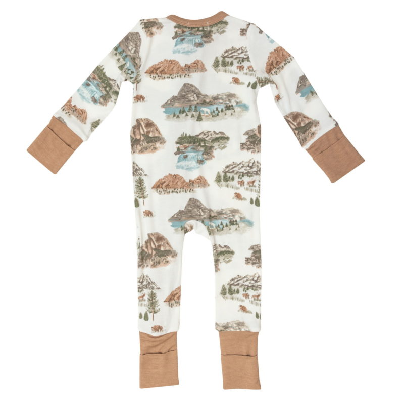 National Parks Bamboo Viscose Zipper Romper from Angel Dear