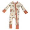 Angel Dear Garden Floral Ruffle Zipper Romper Angel Dear Garden Floral Ruffle Zipper Romper
