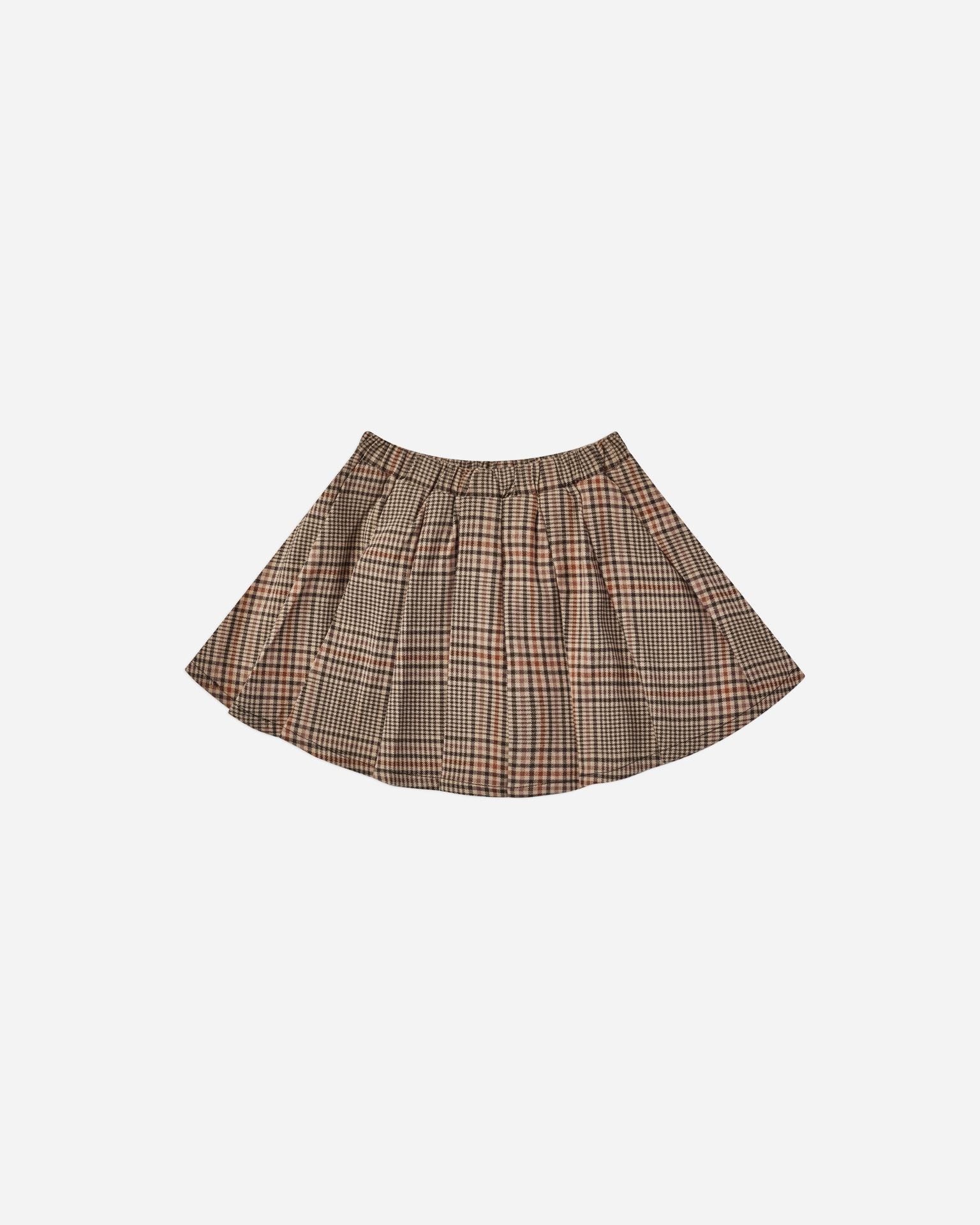 Rylee+Cru Pleated Mini Skirt in Rustic Plaid