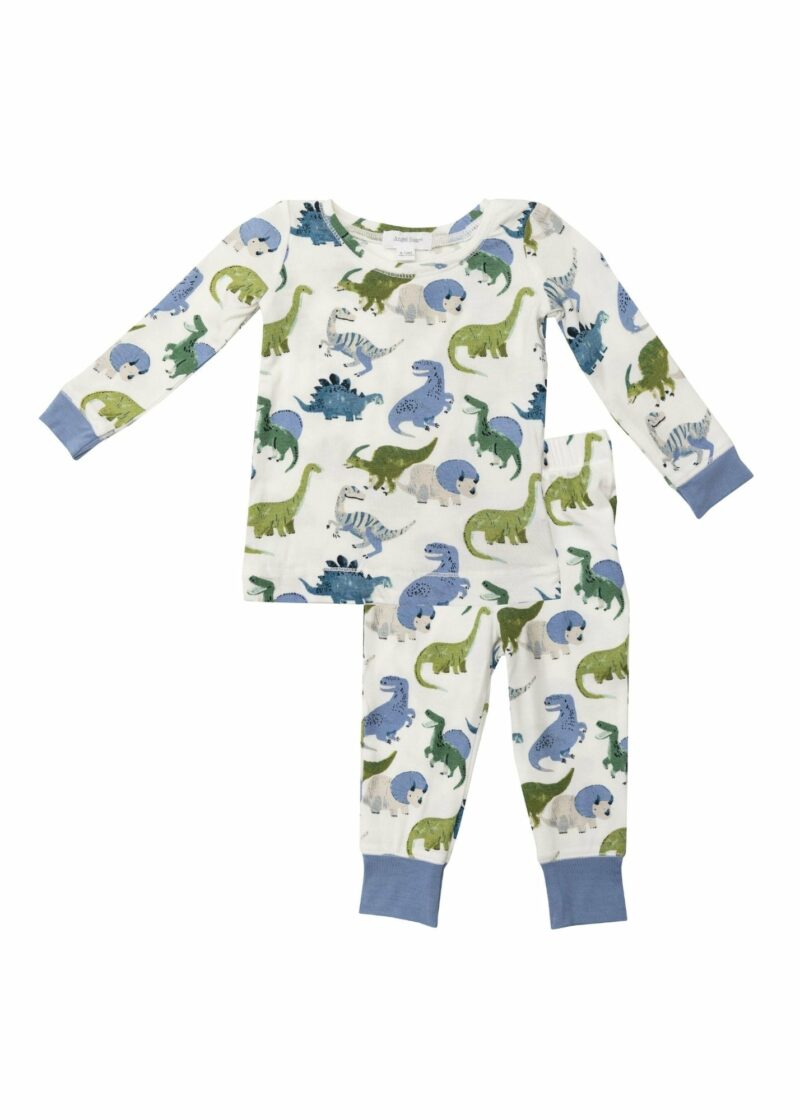 Angel Dear Painterly Dino Bamboo Viscose Loungewear Set