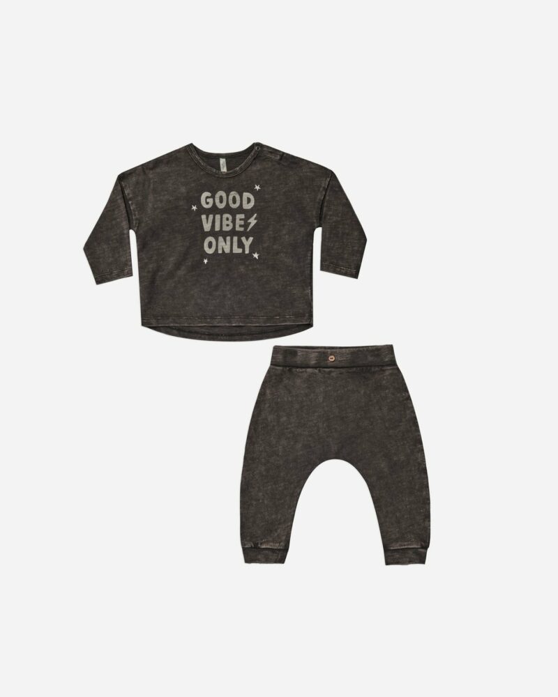 Rylee+Cru Long Sleeve Tee and Pant Set in Good Vibes