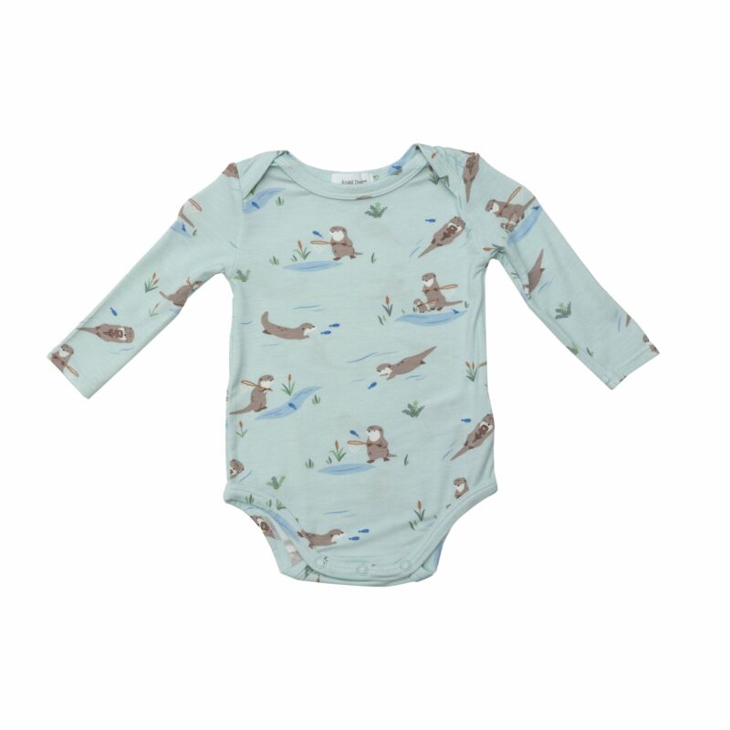 Angel Dear River Otters Bamboo Viscose Long Sleeve Bodysuit