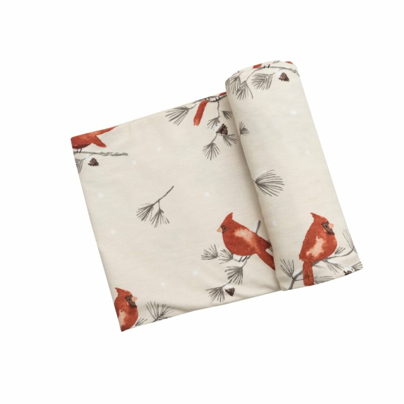 Angel Dear Cardinals Bamboo Viscose Swaddle Blanket Blossom
