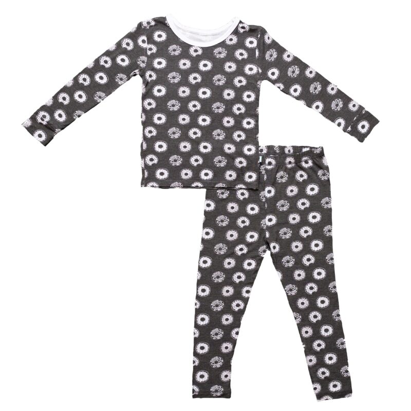 Chalkboard Donuts Bamboo Viscose Two-Piece Pajama Set from macaron+me