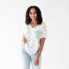 Kyte BABY Women’s Relaxed Fit V-Neck in Eucalyptus