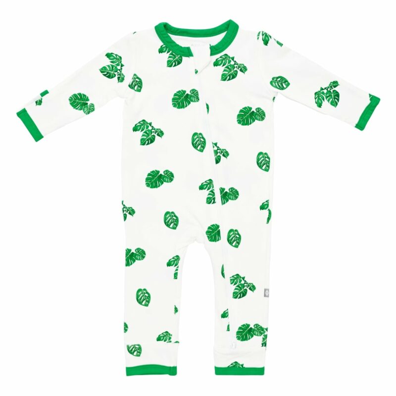 Kyte BABY Zippered Romper in Monstera Kyte BABY Zippered Romper in Monstera