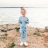 Zippered Romper in Stream Shark from Kyte BABY